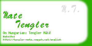 mate tengler business card